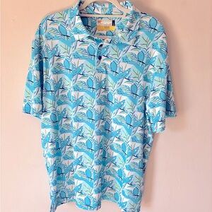 NICKLAUS Tropical Print Golf Polo
